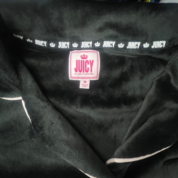 Juicy Couture Womens Plush Black Pajamas Sz M - Picture 3 of 4